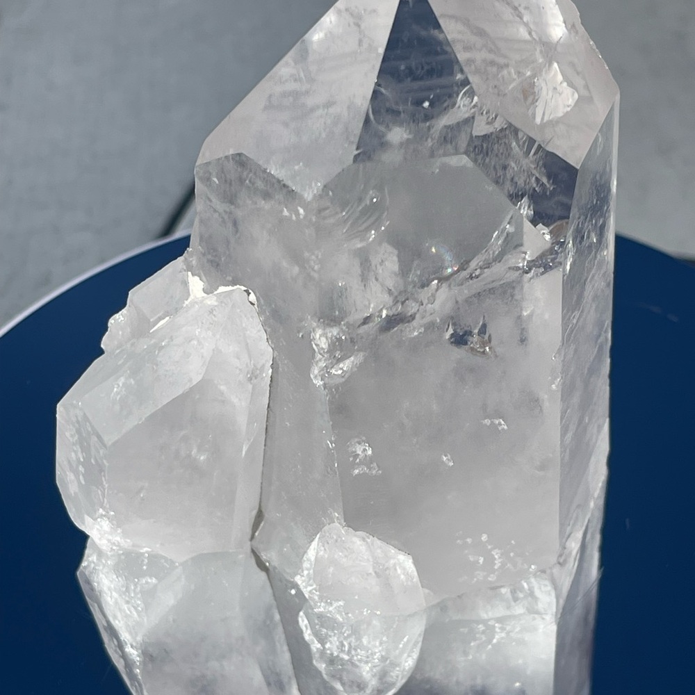 Clear Quartz Crystal Cluster - Transparent White